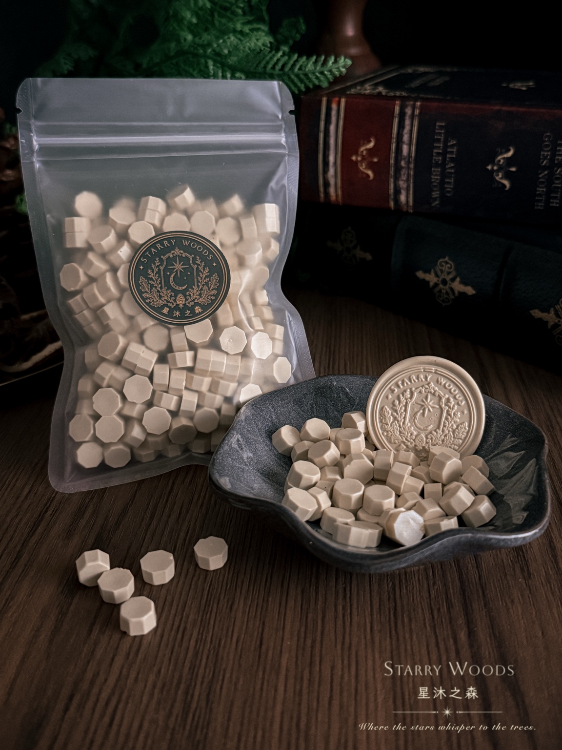 燕麥白單色封蠟粒袋裝商品